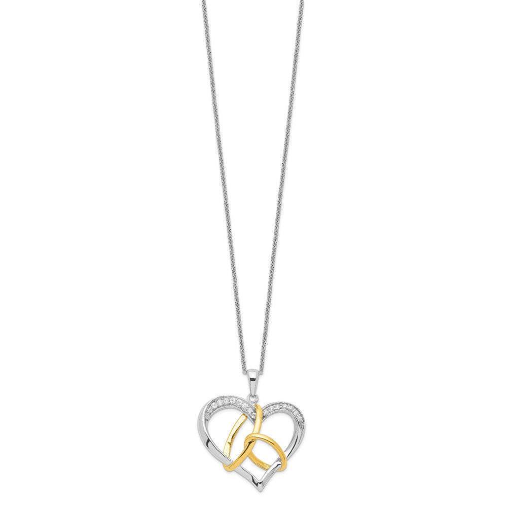 Sterlingsilber Sentimental Expressions Vergoldet Zirkonia To Have und Hold 18 Zoll Halskette
