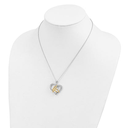 Sterlingsilber Sentimental Expressions Vergoldet Zirkonia To Have und Hold 18 Zoll Halskette