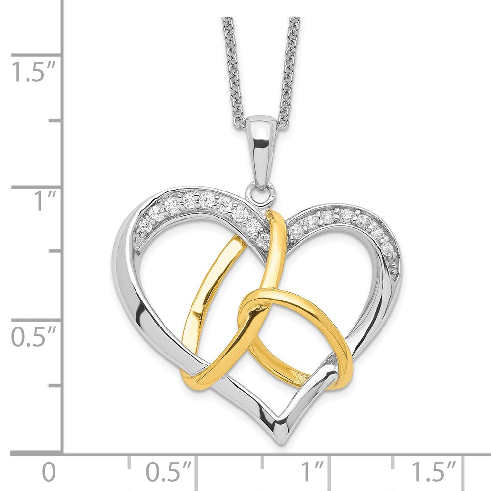 Sterlingsilber Sentimental Expressions Vergoldet Zirkonia To Have und Hold 18 Zoll Halskette