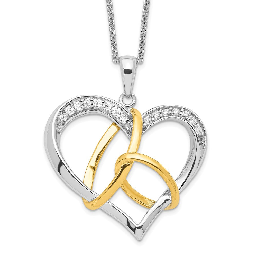 Sterlingsilber Sentimental Expressions Vergoldet Zirkonia To Have und Hold 18 Zoll Halskette