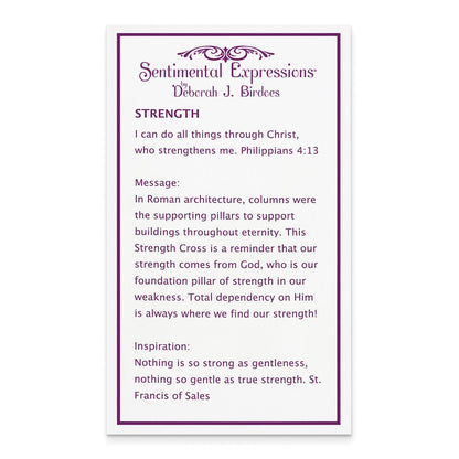 Sterlingsilber Sentimental Expressions Poliert Strength Kreuz Halskette