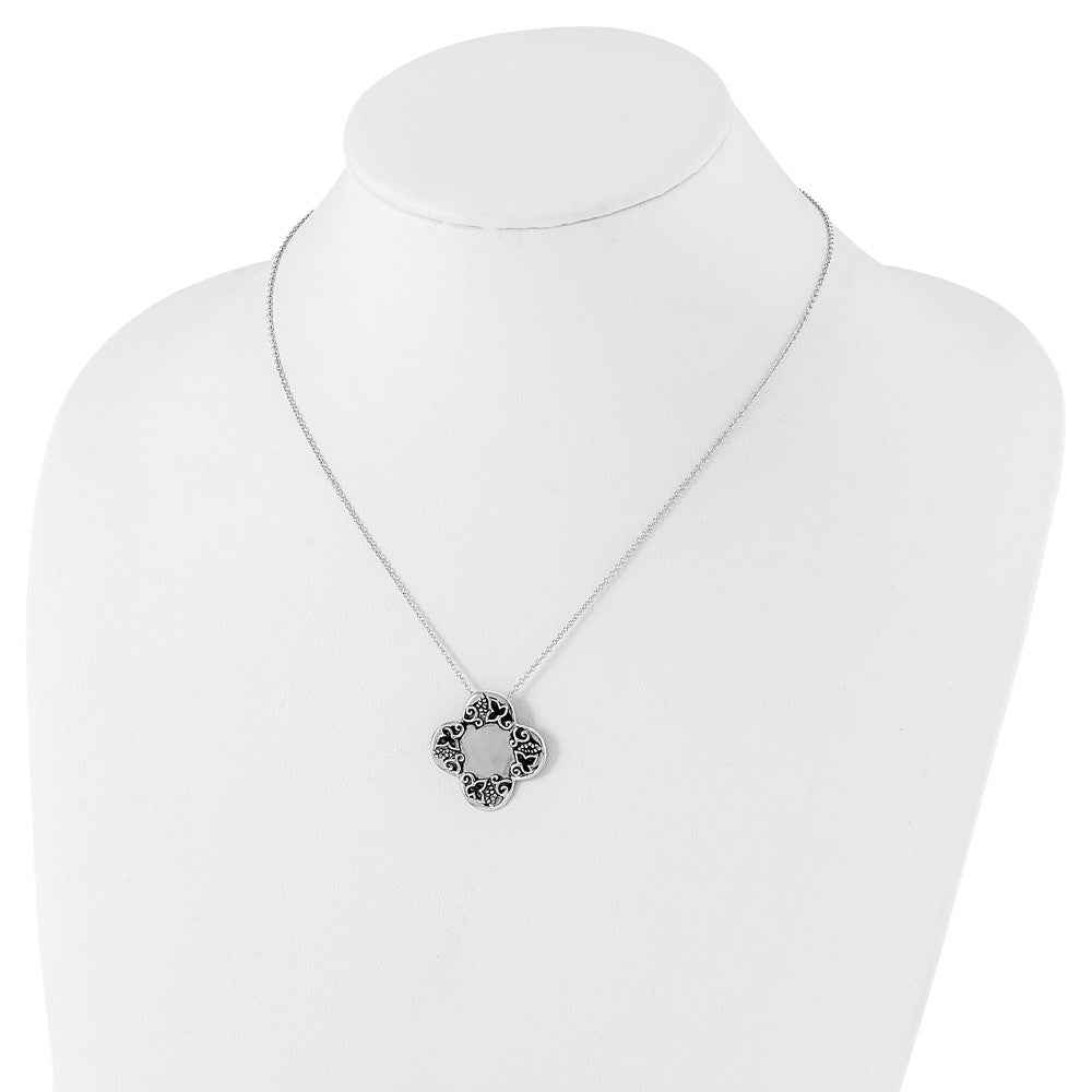 Sterlingsilber Sentimental Expressions Poliert & Antikisiert Dieters Kreuz Halskette