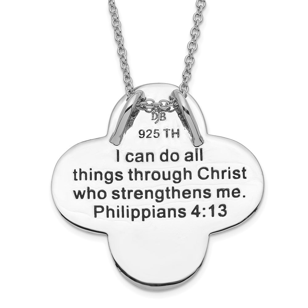 Sterlingsilber Sentimental Expressions Poliert & Antikisiert Dieters Kreuz Halskette
