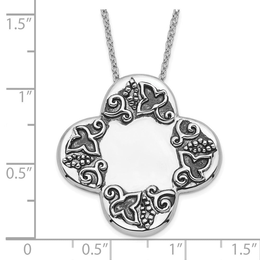 Sterlingsilber Sentimental Expressions Poliert & Antikisiert Dieters Kreuz Halskette