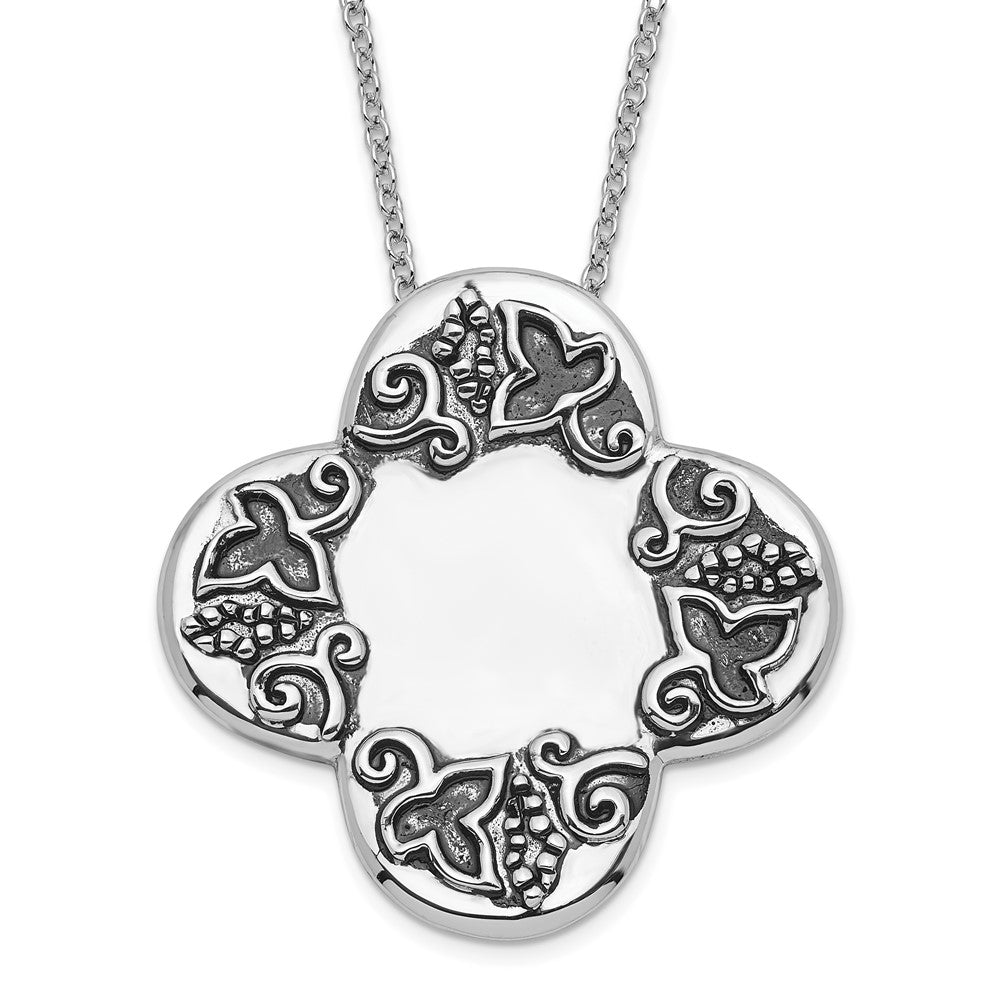 Sterlingsilber Sentimental Expressions Poliert & Antikisiert Dieters Kreuz Halskette