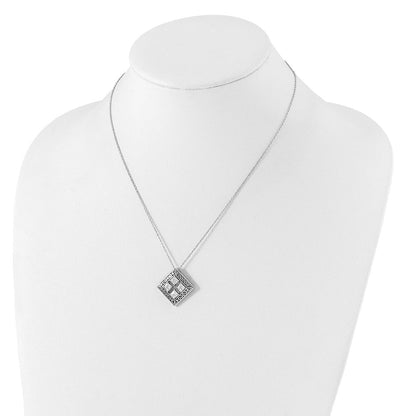 Sterlingsilber Antikisiert Zirkonia Cornerstones Of Integrity Halskette