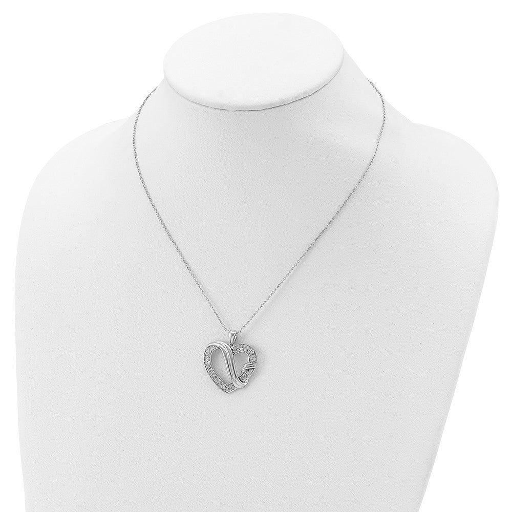 Sterlingsilber Sentimental Expressions Rhodiniert Zirkonia für Immer Grateful 18 Zoll Halskette