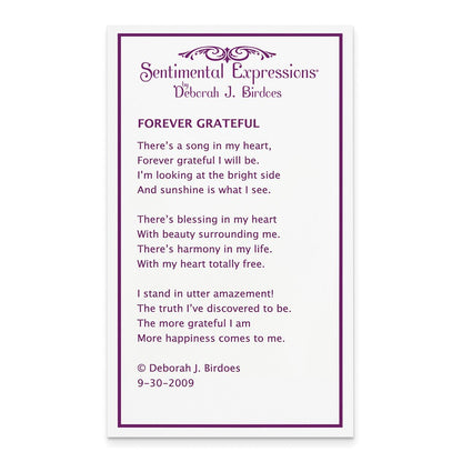 Sterlingsilber Sentimental Expressions Rhodiniert Zirkonia für Immer Grateful 18 Zoll Halskette