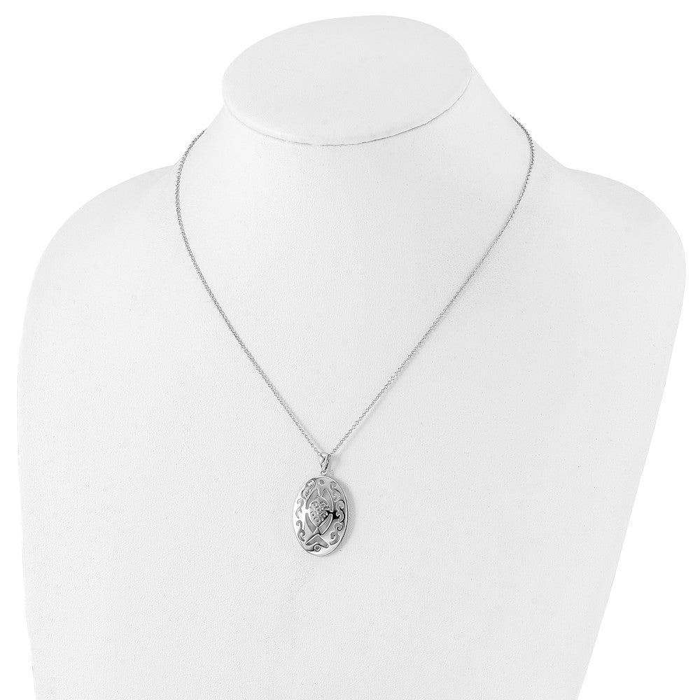 Sterlingsilber Sentimental Expressions Poliert & Antikisiert Betend Believing mit You Halskette