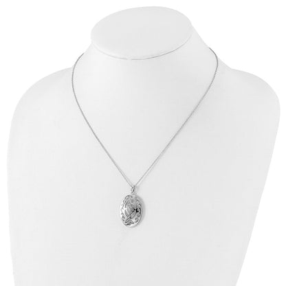 Sterlingsilber Sentimental Expressions Poliert & Antikisiert Betend Believing mit You Halskette