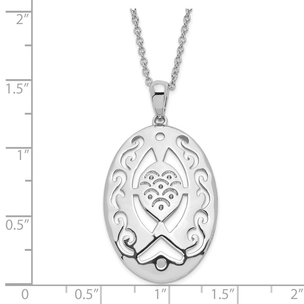 Sterlingsilber Sentimental Expressions Poliert & Antikisiert Betend Believing mit You Halskette