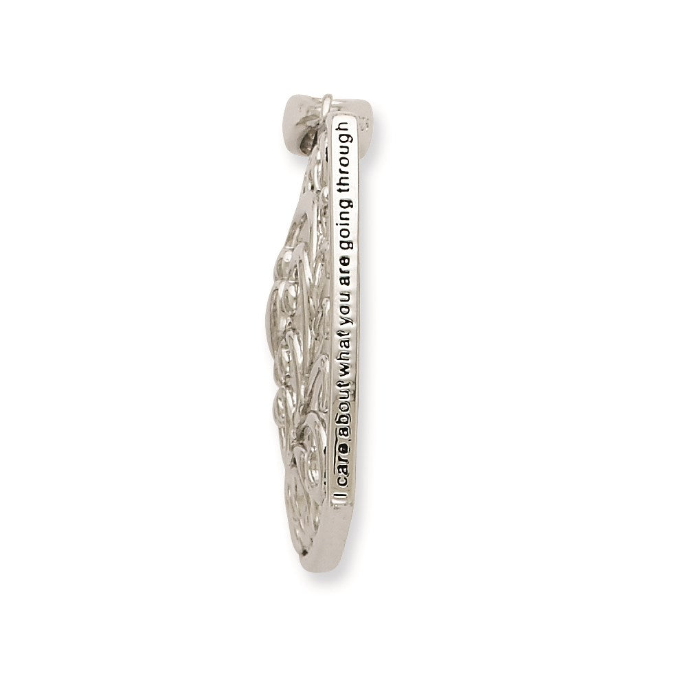 Sterlingsilber Sentimental Expressions Rhodiniert I Care About What You Are Going Through 18 Halskette