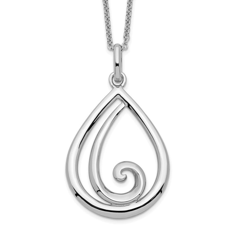 Sterlingsilber Sentimental Expressions Rhodiniert Remember Me Immer 18 Zoll Halskette
