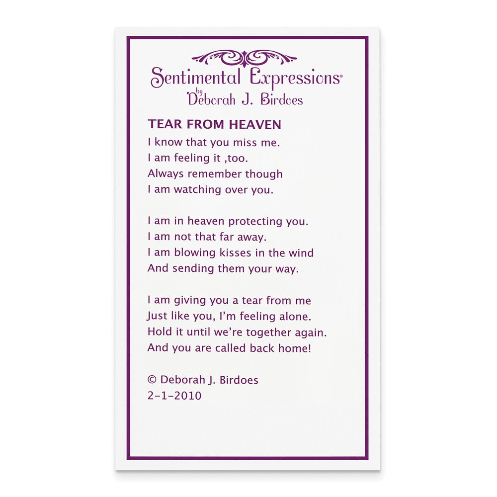 Sterlingsilber Sentimental Expressions Rhodiniert Perlmutt Zirkonia Tear From Heaven 18 Zoll Halskette
