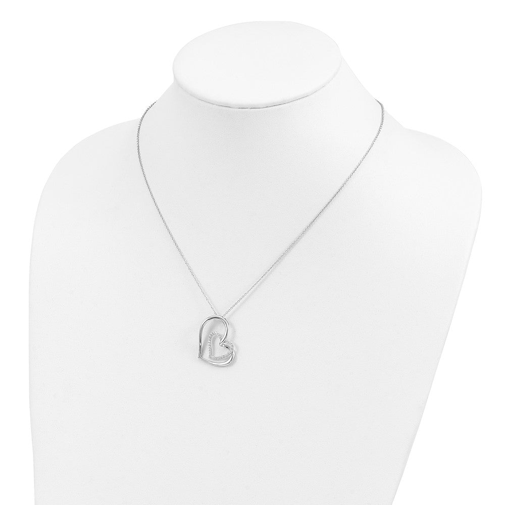 Sterlingsilber Sentimental Expressions Rhodiniert Antikisiert Zirkonia Thank You Oma 18 Zoll Herzen Halskette