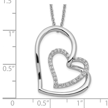 Sterlingsilber Sentimental Expressions Rhodiniert Antikisiert Zirkonia Thank You Oma 18 Zoll Herzen Halskette