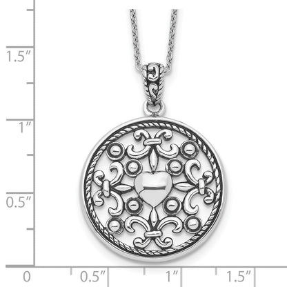 Sterlingsilber Sentimental Expressions Rhodiniert A Freund For All Seasons 18 Fleur De Lis Halskette