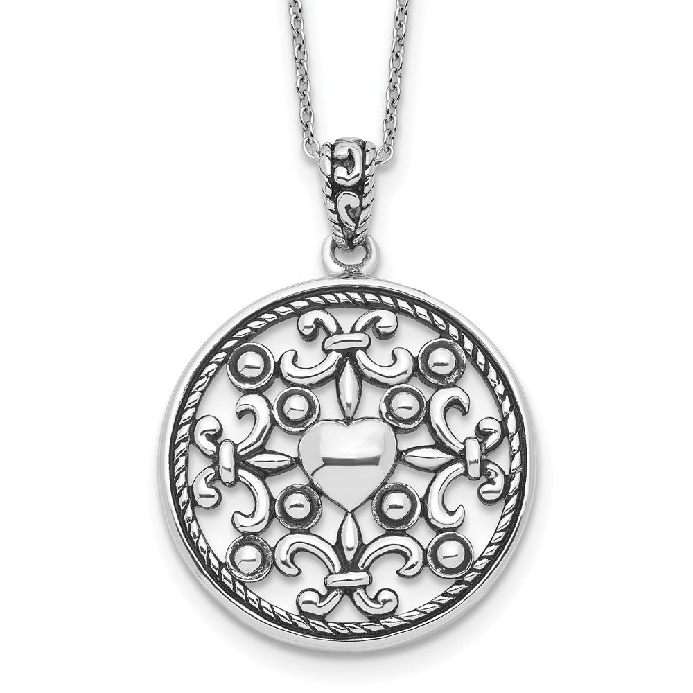 Sterlingsilber Sentimental Expressions Rhodiniert A Freund For All Seasons 18 Fleur De Lis Halskette