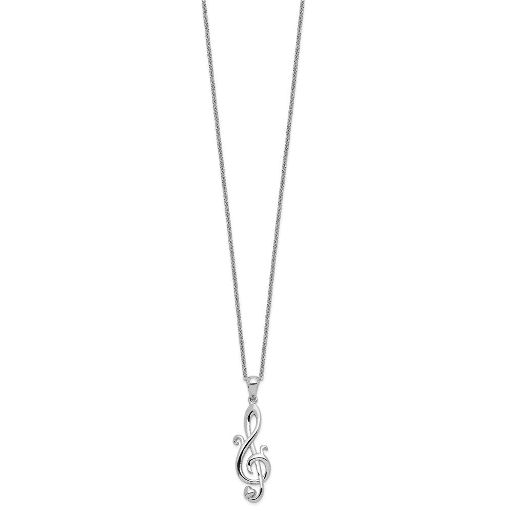 Sterlingsilber Sentimental Expressions Rhodiniert Liebe Note 18 Zoll Halskette
