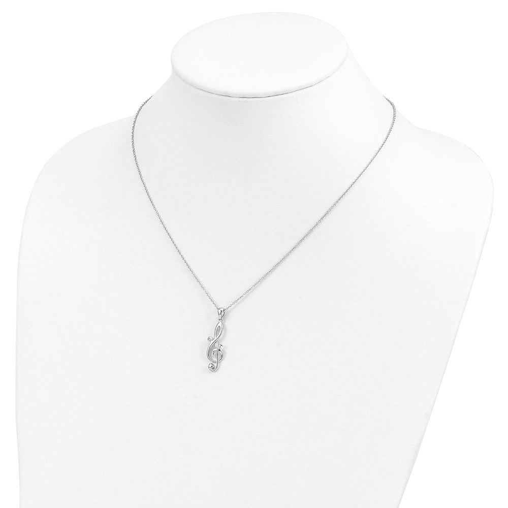 Sterlingsilber Sentimental Expressions Rhodiniert Liebe Note 18 Zoll Halskette
