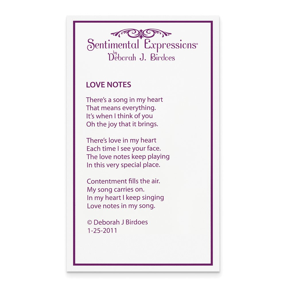 Sterlingsilber Sentimental Expressions Rhodiniert Liebe Note 18 Zoll Halskette