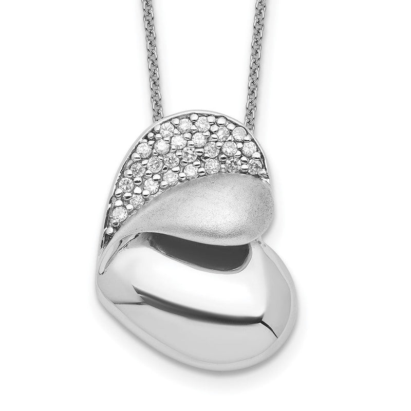 Sterlingsilber Sentimental Expressions Rhodiniert Zirkonia Glimpse Of My Herz Halskette
