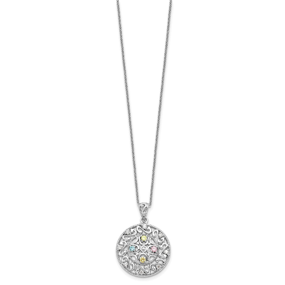 Sterlingsilber Sentimental Expressions Rhodiniert Zirkonia Bliss 18 Zoll Halskette