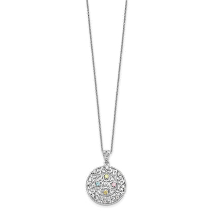 Sterlingsilber Sentimental Expressions Rhodiniert Zirkonia Bliss 18 Zoll Halskette