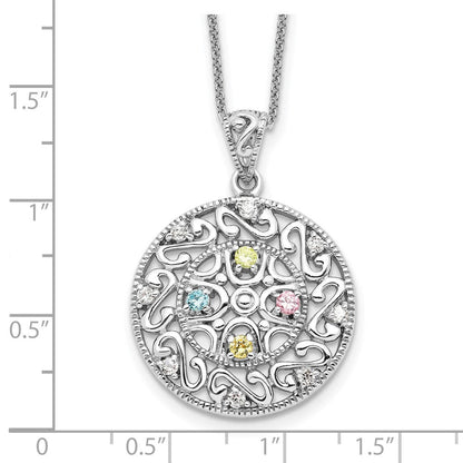 Sterlingsilber Sentimental Expressions Rhodiniert Zirkonia Bliss 18 Zoll Halskette