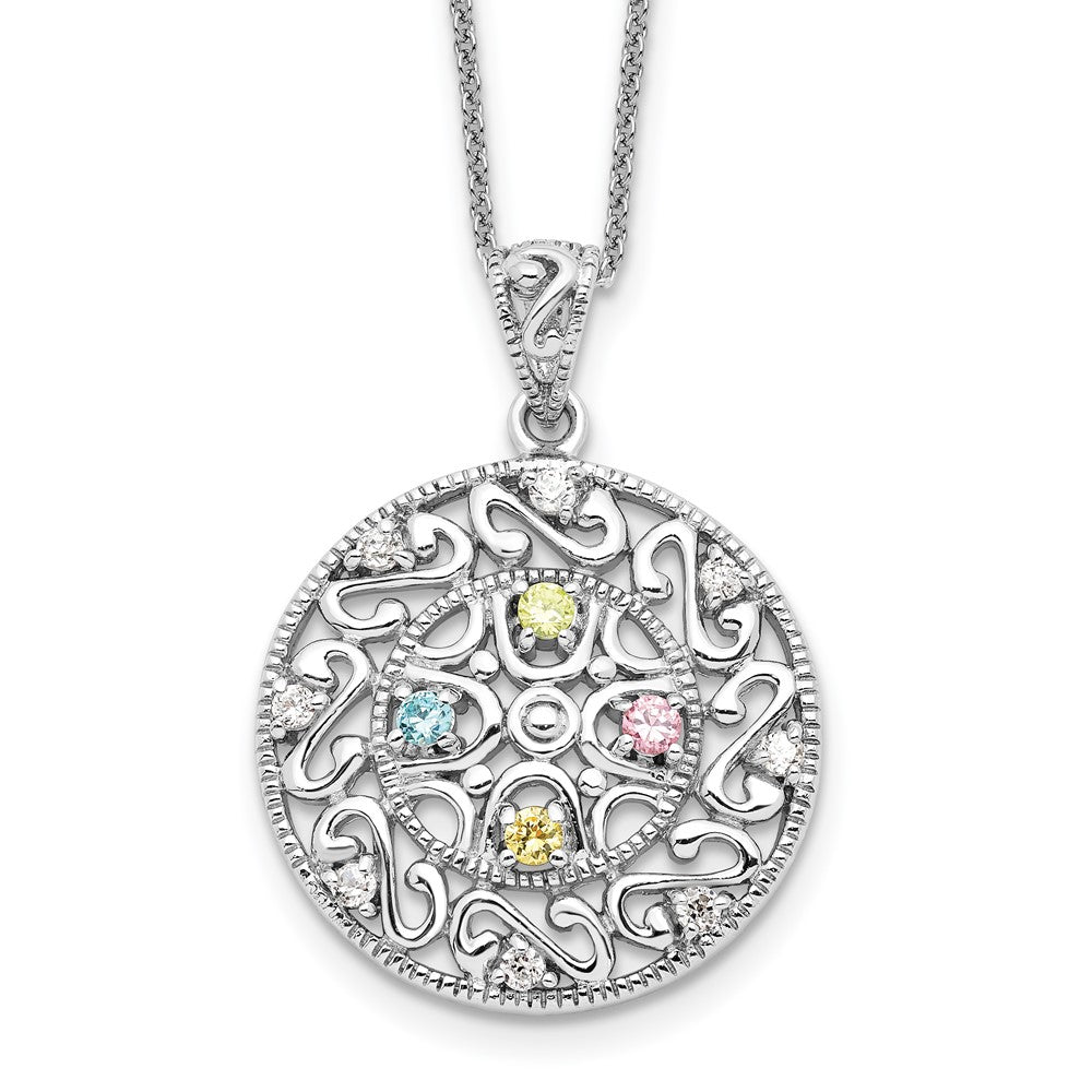 Sterlingsilber Sentimental Expressions Rhodiniert Zirkonia Bliss 18 Zoll Halskette