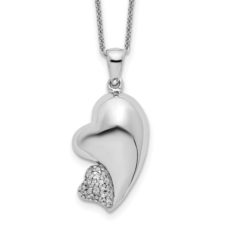Sterlingsilber Sentimental Expressions Rhodiniert Zirkonia My Beloved Freund 18 Zoll Halskette