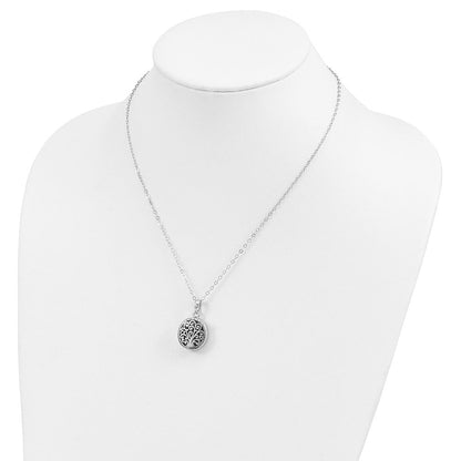 Sterlingsilber Sentimental Expressions Rhodiniert Antikisiert Baum Of Leben Ash Halter 18 Zoll Halskette