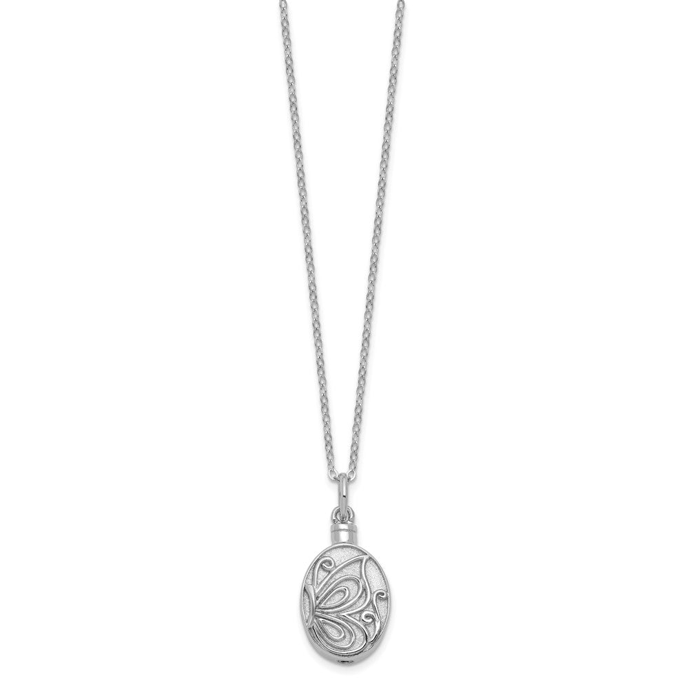 Sterlingsilber Sentimental Expressions Rhodiniert Schmetterling Ash Halter 18 Zoll Halskette