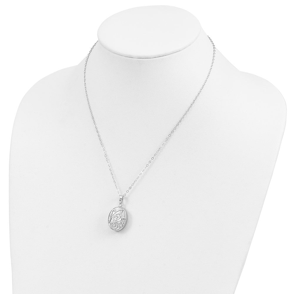 Sterlingsilber Sentimental Expressions Rhodiniert Schmetterling Ash Halter 18 Zoll Halskette