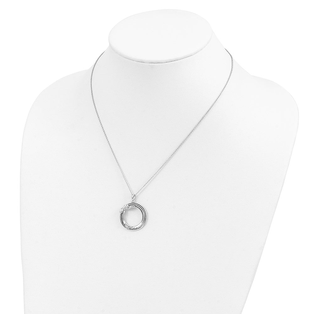 Sterlingsilber Sentimental Expressions Rhodiniert Antikisiert My Mutter, Geschenk 18 Zoll. Halskette