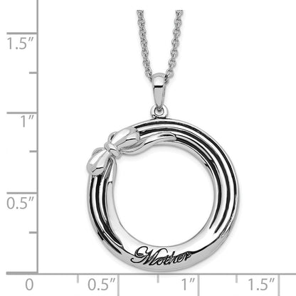 Sterlingsilber Sentimental Expressions Rhodiniert Antikisiert My Mutter, Geschenk 18 Zoll. Halskette