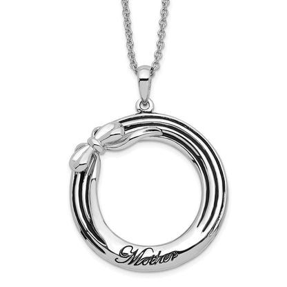 Sterlingsilber Sentimental Expressions Rhodiniert Antikisiert My Mutter, Geschenk 18 Zoll. Halskette