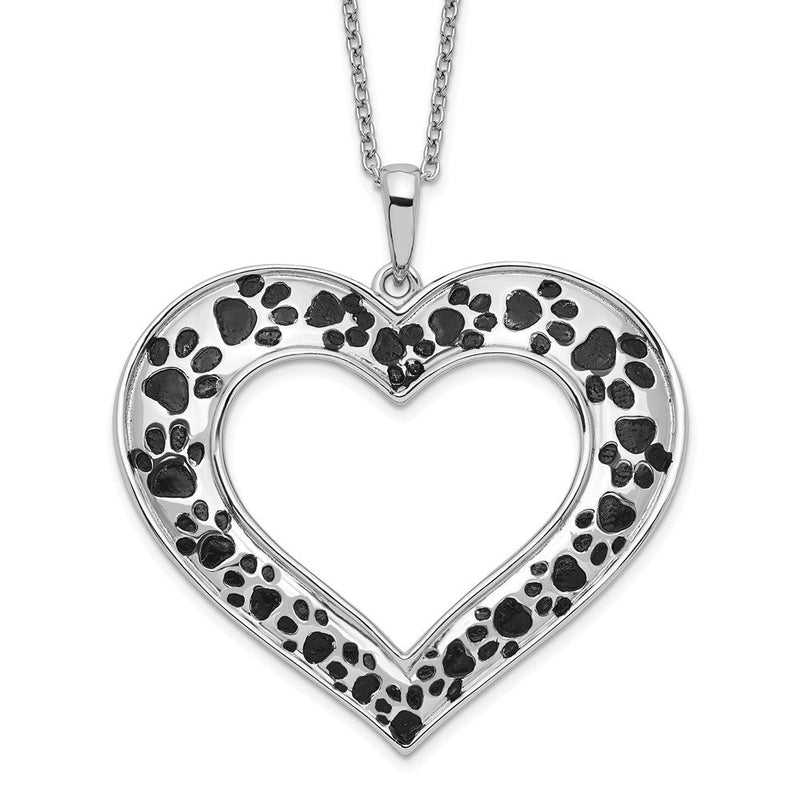 Sterlingsilber Sentimental Expressions Rhodiniert Antikisiert Animal Lover 18 Zoll. Halskette