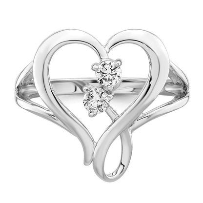 Sterlingsilber Sentimental Expressions Rhodiniert Zirkonia Rein in Geist Ring