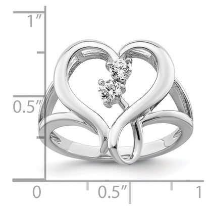 Sterlingsilber Sentimental Expressions Rhodiniert Zirkonia Rein in Geist Ring