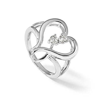 Sterlingsilber Sentimental Expressions Rhodiniert Zirkonia Rein in Geist Ring