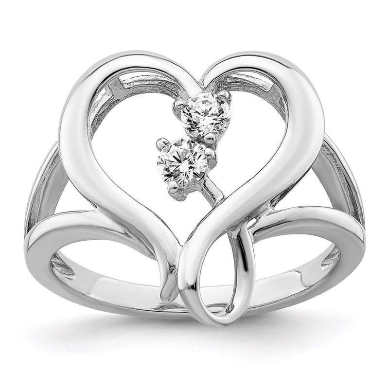 Sterlingsilber Sentimental Expressions Rhodiniert Zirkonia Rein in Geist Ring