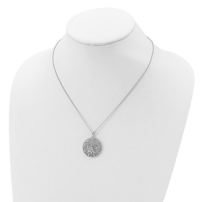 Sterlingsilber Sentimental Expressions Rhodiniert Zirkonia Angels auf Assignment 18 Zoll. Halskette