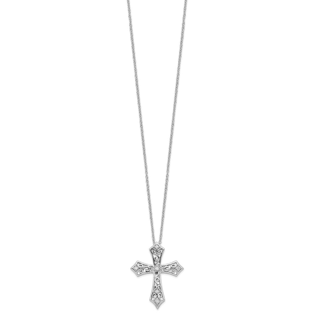 Sterlingsilber Sentimental Expressions Rhodiniert Zirkonia I Still Glaube 18 Zoll. Halskette