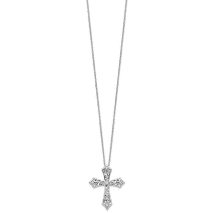 Sterlingsilber Sentimental Expressions Rhodiniert Zirkonia I Still Glaube 18 Zoll. Halskette