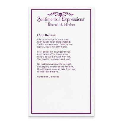 Sterlingsilber Sentimental Expressions Rhodiniert Zirkonia I Still Glaube 18 Zoll. Halskette