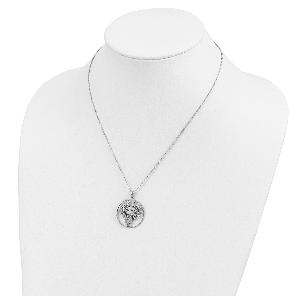 Sterlingsilber Sentimental Expressions Rhodiniert Antikisiert Mutter 18 Zoll. Halskette
