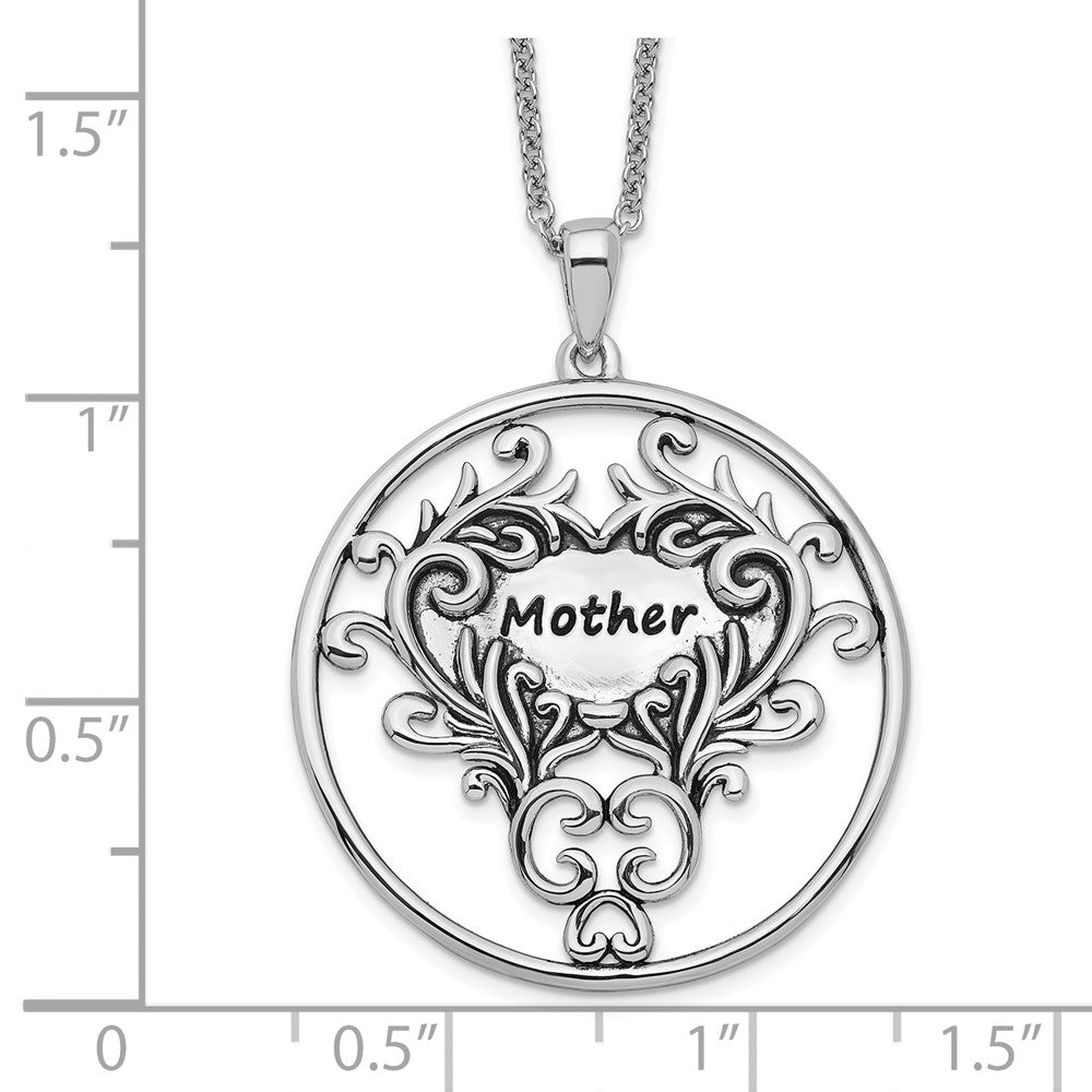 Sterlingsilber Sentimental Expressions Rhodiniert Antikisiert Mutter 18 Zoll. Halskette