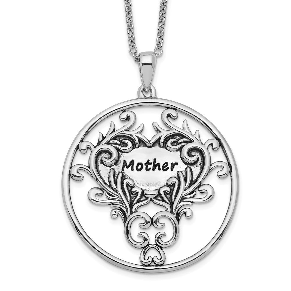 Sterlingsilber Sentimental Expressions Rhodiniert Antikisiert Mutter 18 Zoll. Halskette