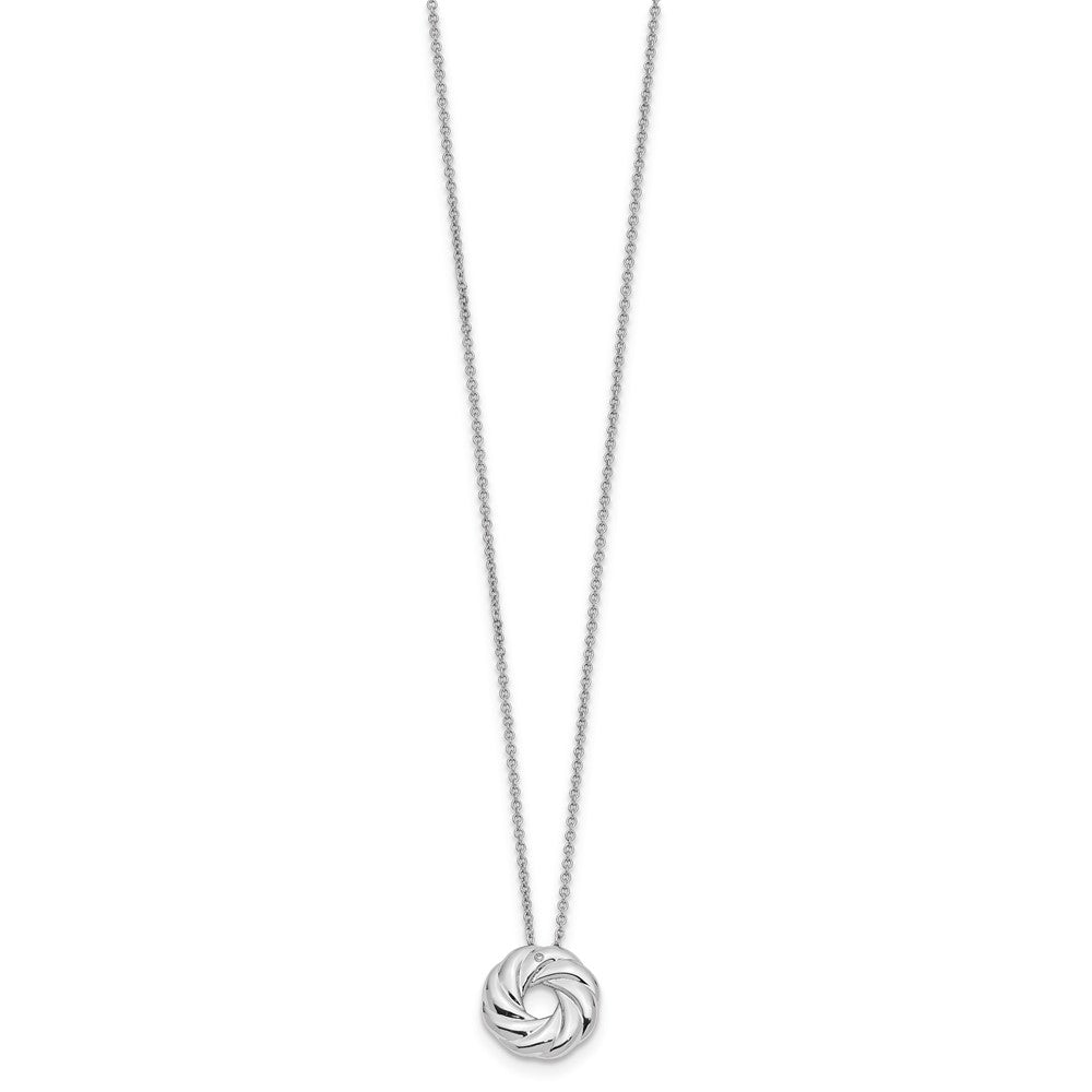 Sterlingsilber Sentimental Expressions Rhodiniert Zirkonia Sparkle und Shine 14 Zoll. Halskette mit 2 Zoll. Verlängerung